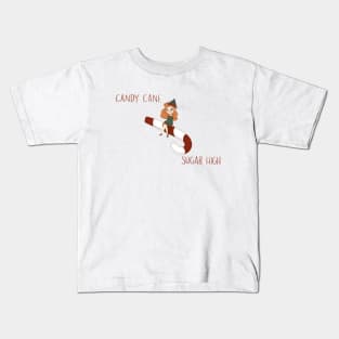 Candy Cane Holiday Inspired Design Kids T-Shirt